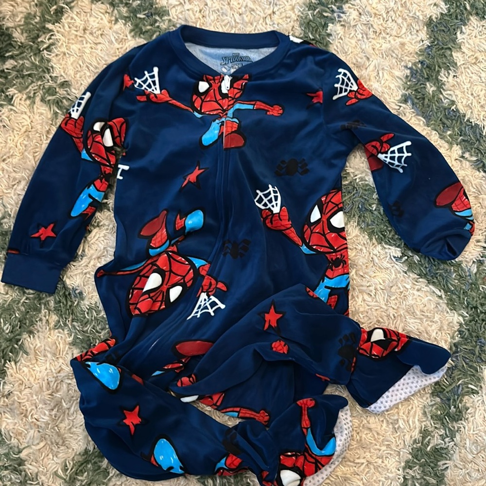 Spider Man footed pajamas